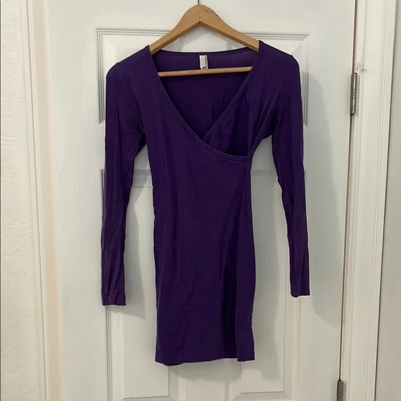 American Apparel | Dresses | Purple American Apparel Long Sleeve Bodycon  Dress | Poshmark